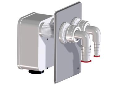 Komplettierset mit Doppelanschluss passend zu Waschgeräte-UP-Siphon HL4000.0 HL4000.2